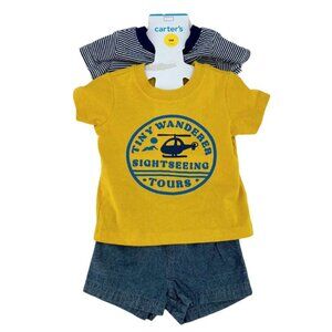 Carter's | Infant Boy's Summer Clothing Set | Yellow & Blue | 6 Months